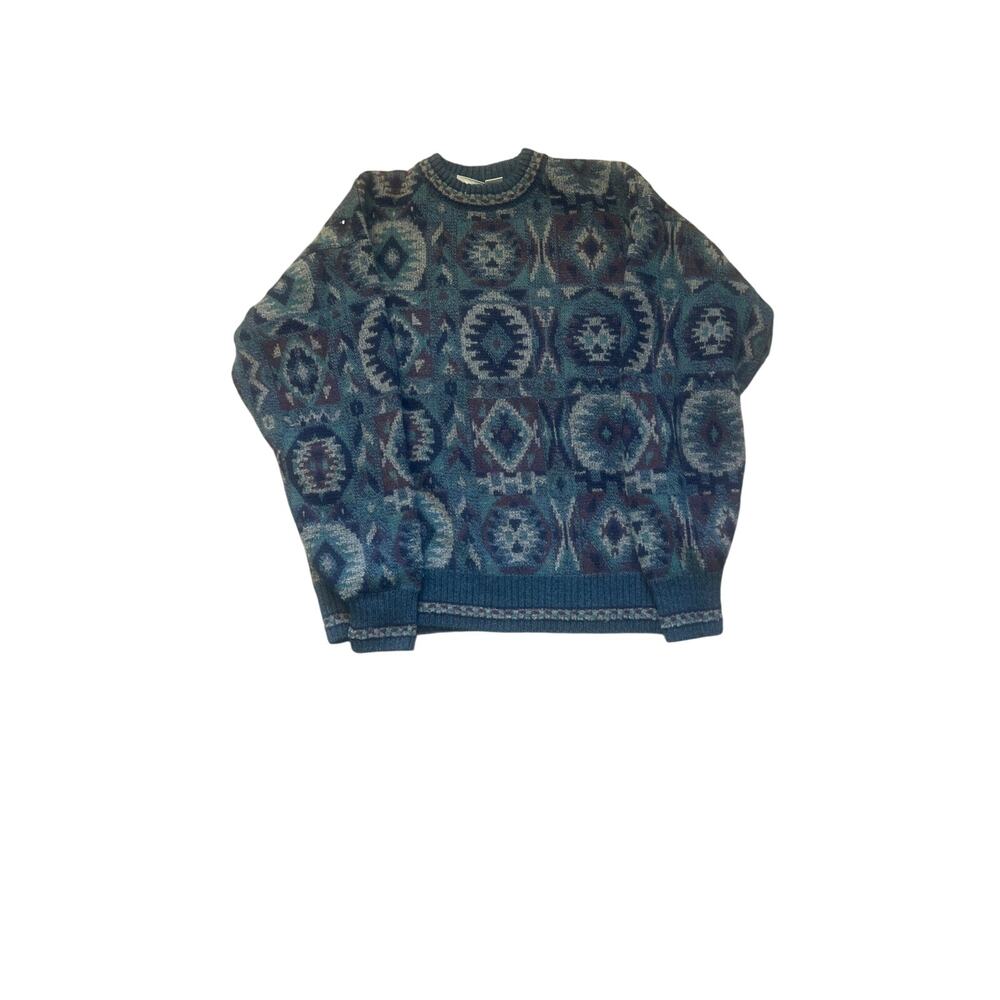 Vintage Pullover Wool Sweater Crewneck Men's Large Grandpacore Mohair Alpaca